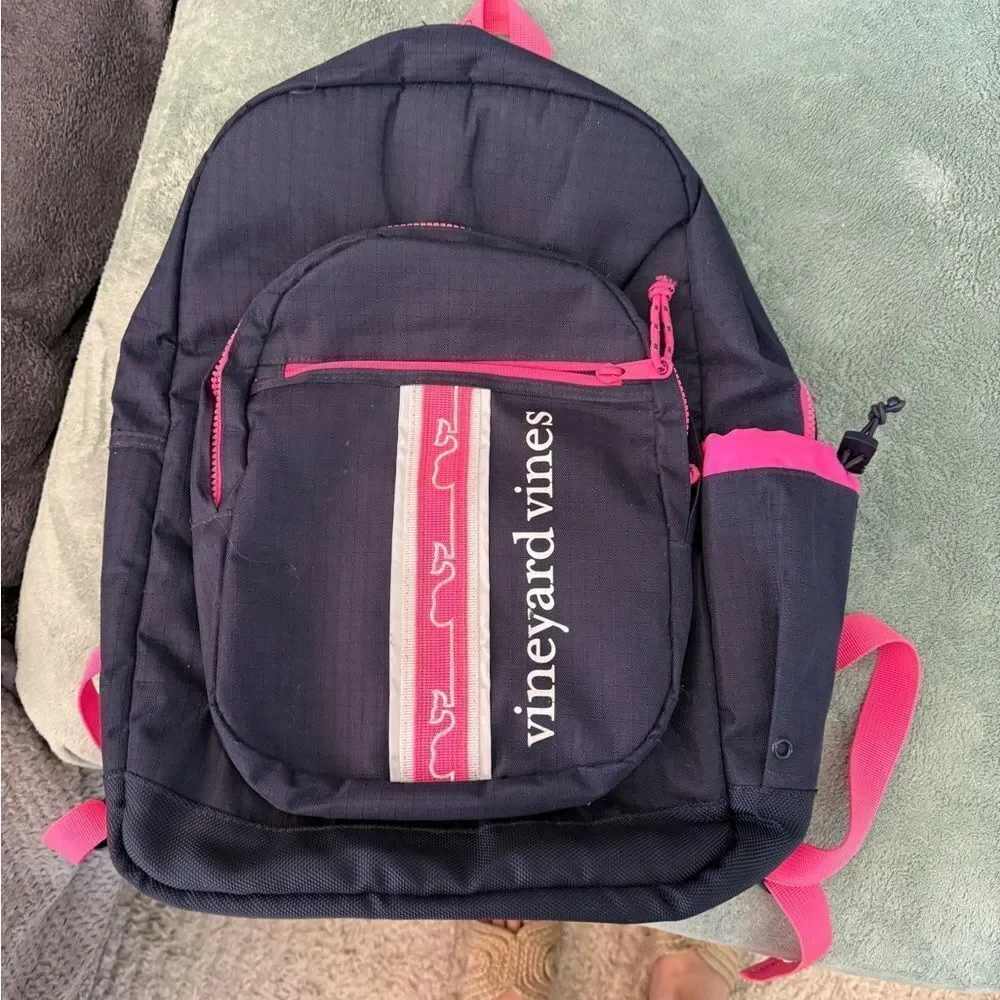Vineyard Vines Backpack in Navy and Pink